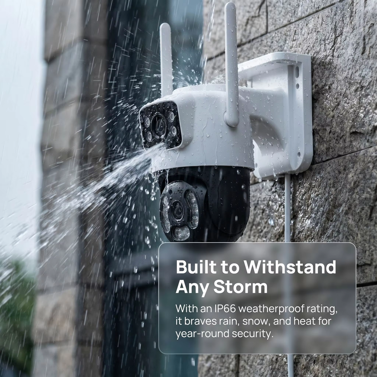 Tuya APP 2MP+2MP or 4MP+4MP Outdoor Bullet Ptz Dual Lens WIFI IP Camera