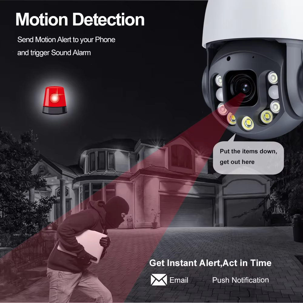 Factory Auto Tracking POE IP Camera with 20x Optical Zoom 4K 8MP Hik Protocol Compatible CMOS Sensor Night Vision Built-in Mic