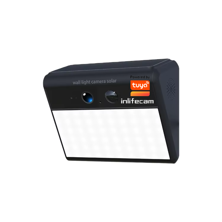 InLifeCam 3MP Security Wall Camera Light with Night Vision Motion Sensor & Wireless Solar Powered Light Lamp Use for Home