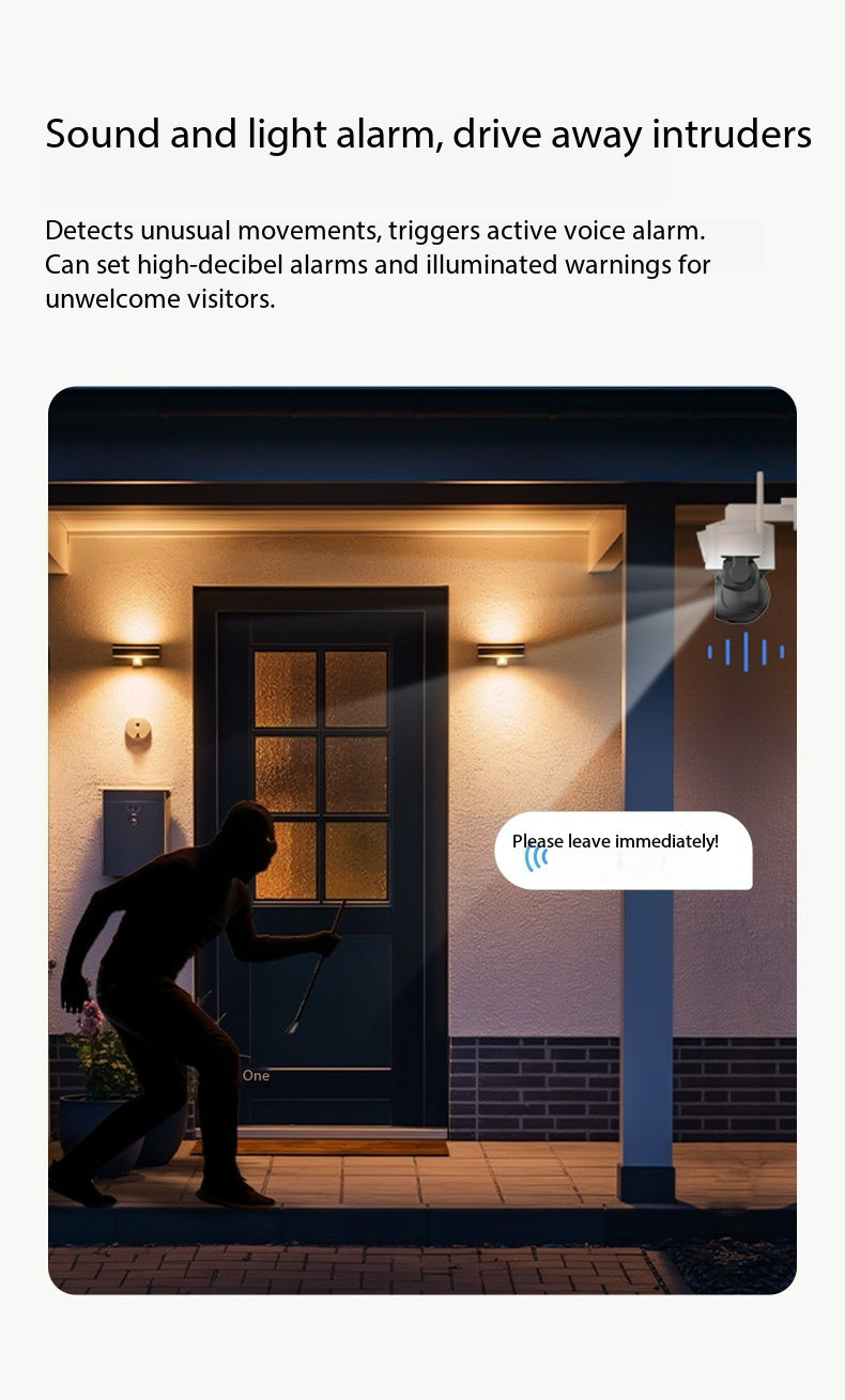 Tuya Smart APP OEM Outdoor WI-FI Wireless PTZ Camera 6MP 3 Lens 3 Screen CCTV Security WiFi Camera 4 Lenses Connect Phone