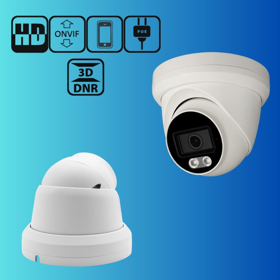 Surveillance Products Network Camera Tuya Smart APP 5MP Security Camera System Dome PoE Turret IP Camera Full-Color Night Vision, High Resolution Monitor