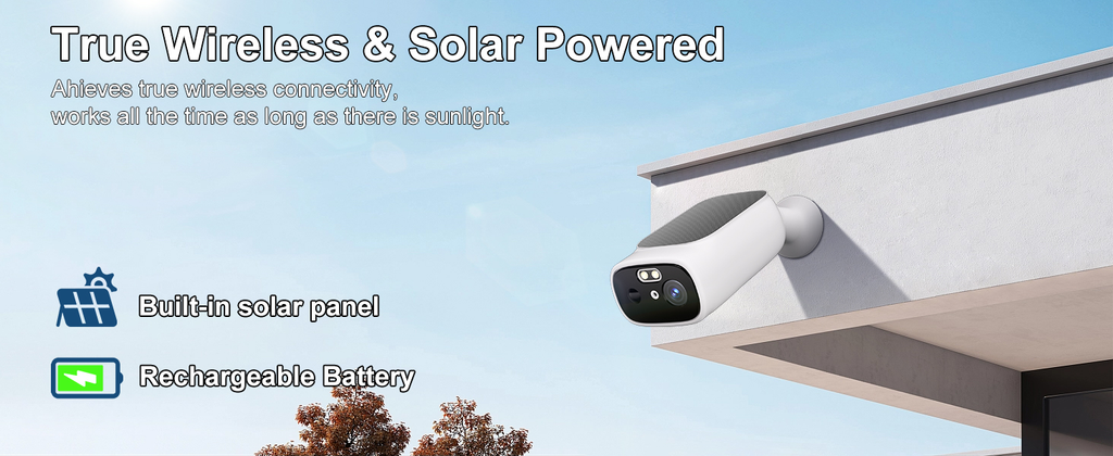 InLifeCam Tuya Smart APP 2K Solar Camera Outdoor Wireless, 5/2.4Ghz WiFi Cameras for Home Security, AI Motion Detection