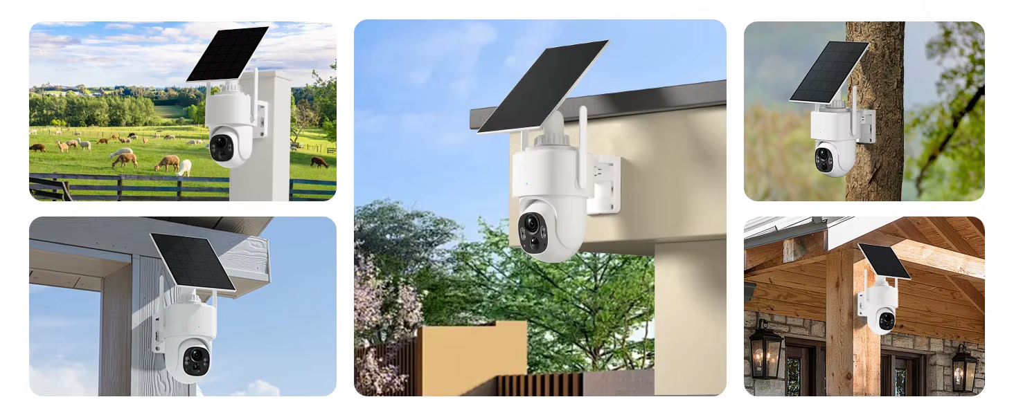 InLifeCam Tuya Smart APP 3MP 4G /WI-FI Battery PT Camera Solar IP Camera Use for Home Farm Store Market