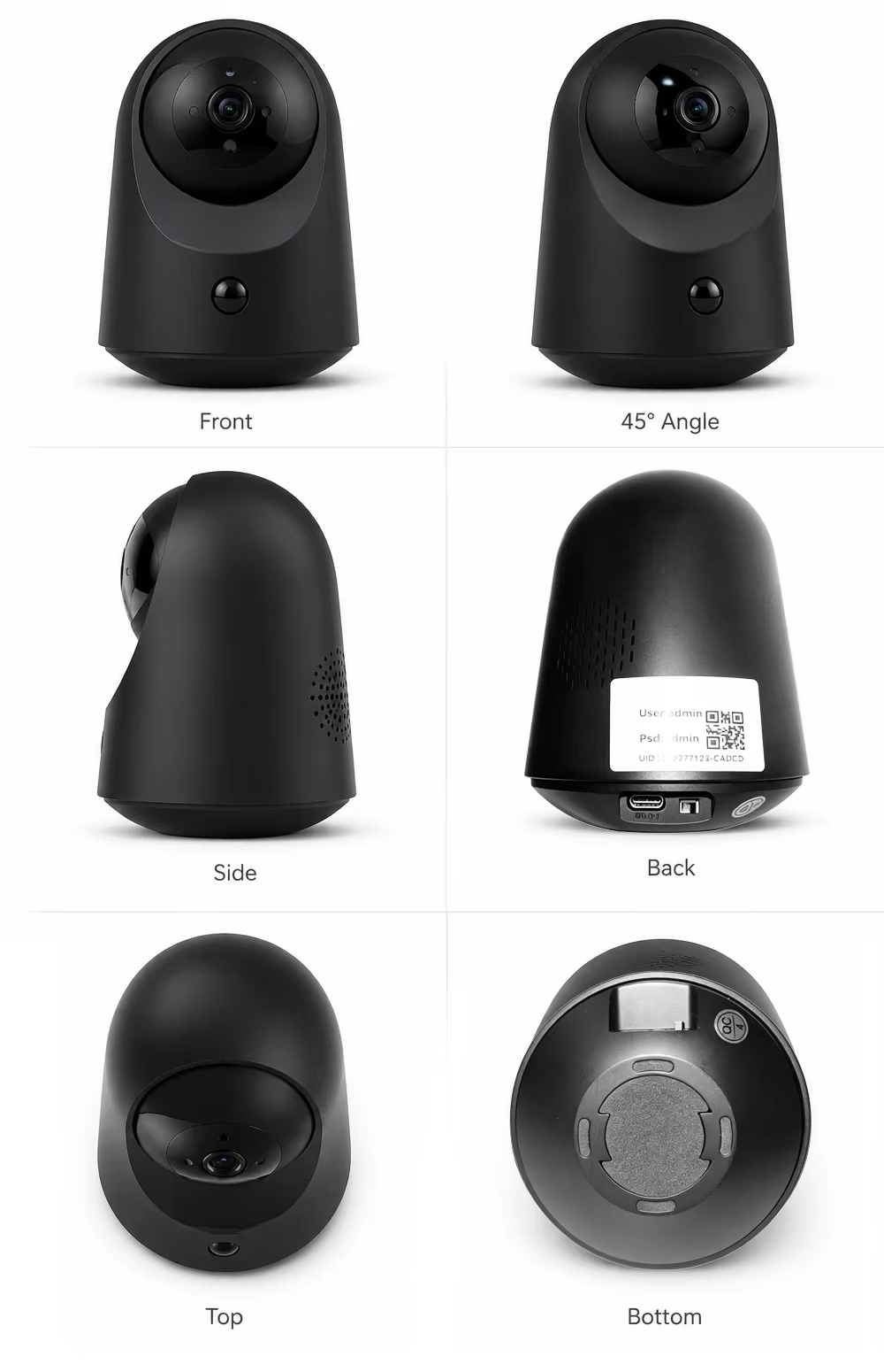 2K 100% Wireless Battery Indoor Security Camera 20m Infrared Night Vision TF Storage/Cloud PIR Motion Detection 2.4GHz WiFi