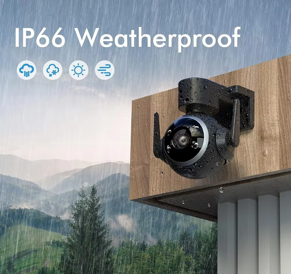 5X Optical Zoom 5MP Outdoor WiFi IP PTZ Camera 2.4/5Ghz Dual Band Humanoid Tracking Spotlight Color Night Vision Security Camera