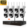 Tuya  APP 8CH 3.0MP PTZ Pan Tilt Wireless WIFI IP Camera CCTV Security System