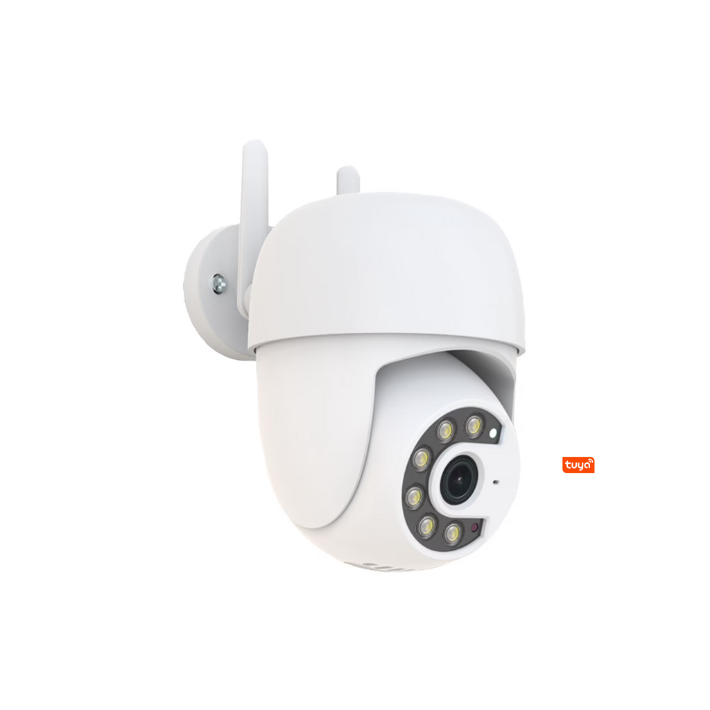 Tuya Smart APP 5.0MP Outdoor Security 355° Pan 90° Tilt Dual Light Full-Color Night Vision 2.4G WiFi Home IP Network