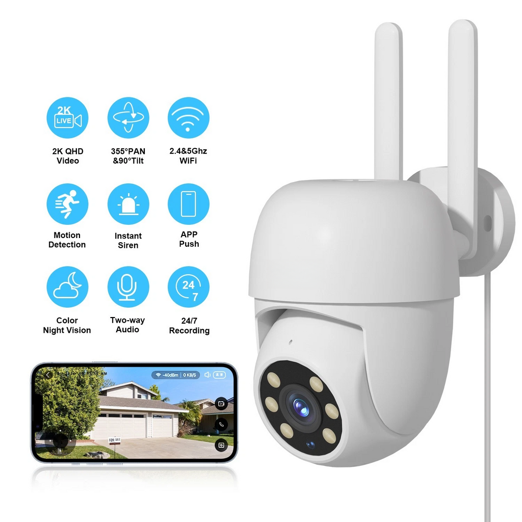 Tuya APP  8CH 3MPx Bullet PTZ Wireless WIFI IP Camera Security System Network Camera KIt