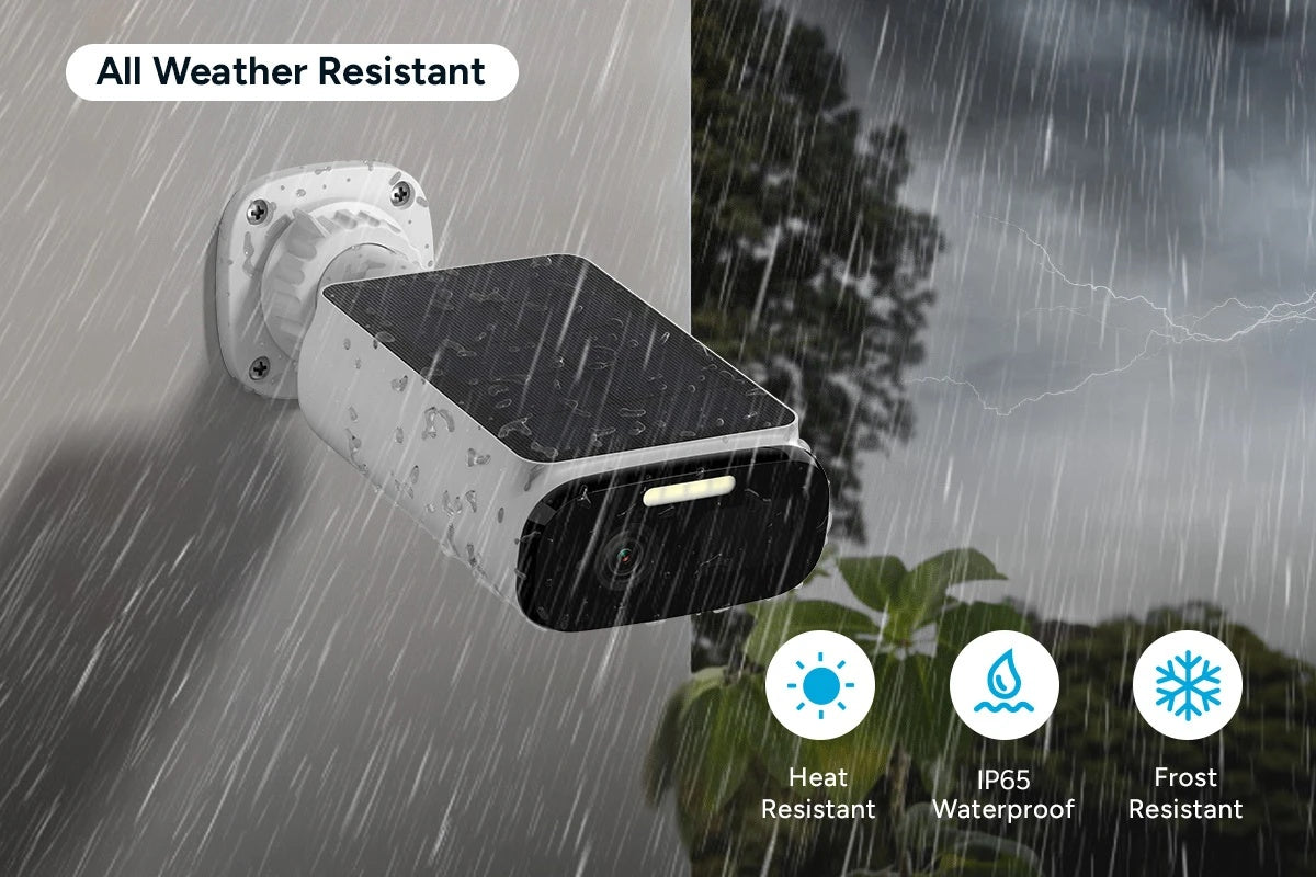 Homebase Battery 5MP Solar Wall Light Camera Kit