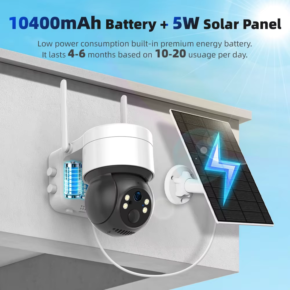 Tuya SmartLife 4G 3MP IP65 Waterproof Human Tracking Full Color Night Vision Surveillance Smart Security Solar CCTV IP Camera