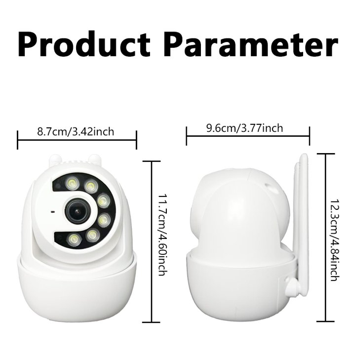 Tuya Smart APP 5.0MP Outdoor Security 355° Pan 90° Tilt Dual Light Full-Color Night Vision 2.4G WiFi Home IP Network