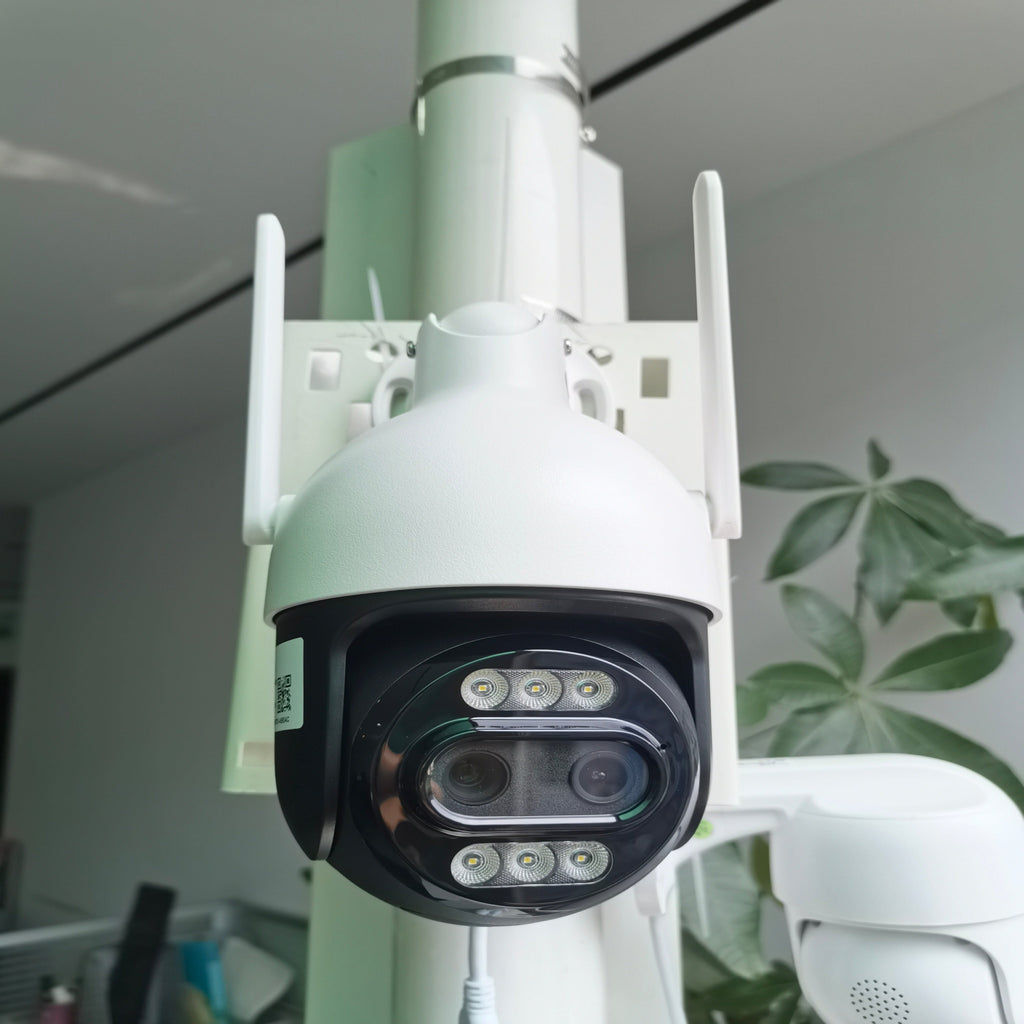 Outdoor 2*4MP Dual Lens Optical Zoom WiFi PTZ Security Camera Auto Zoom Tracking AI Human Vehicle Detect Color Night Vision