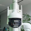 Outdoor 2*4MP Dual Lens Optical Zoom WiFi PTZ Security Camera Auto Zoom Tracking AI Human Vehicle Detect Color Night Vision