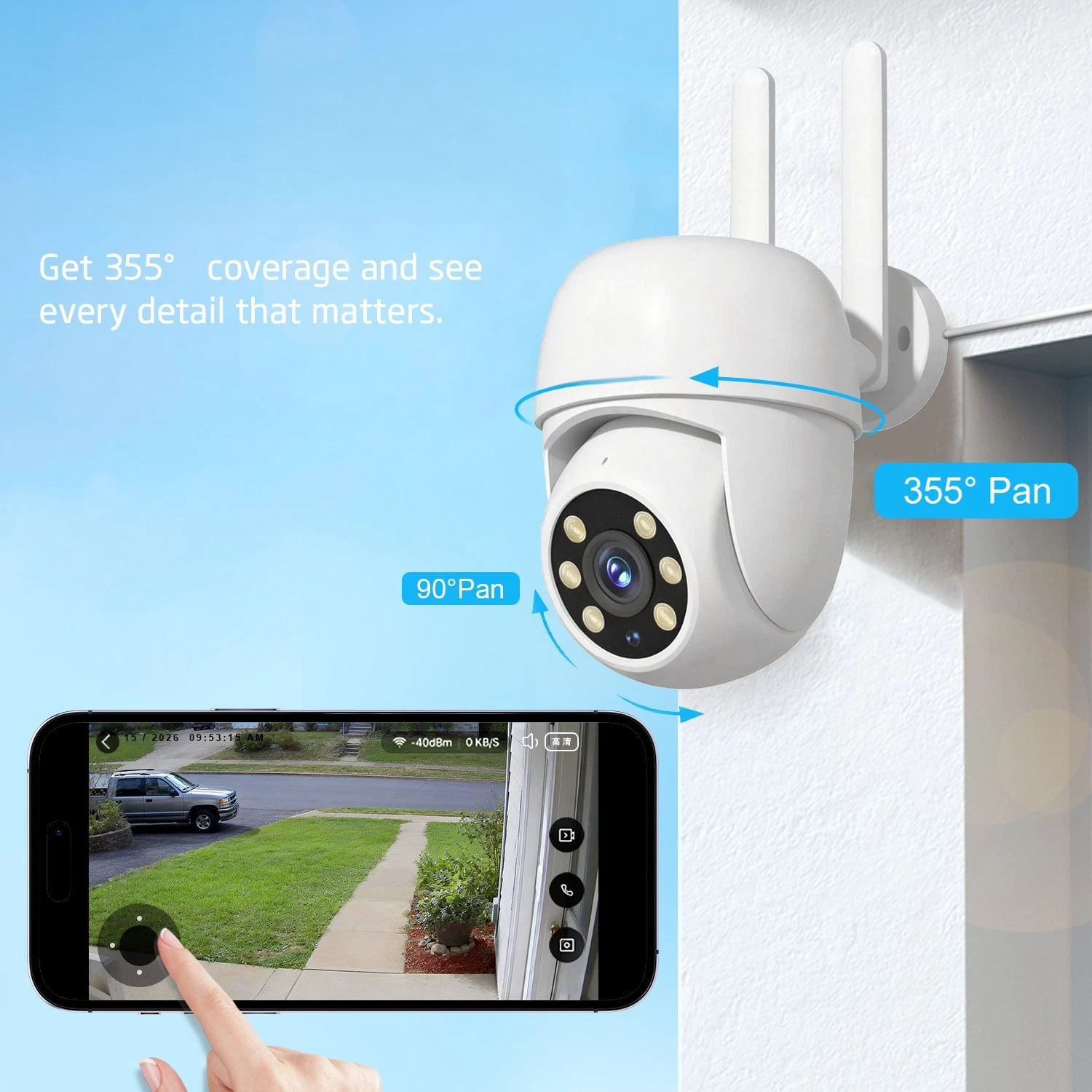 Tuya APP  8CH 3MPx Bullet PTZ Wireless WIFI IP Camera Security System Network Camera KIt
