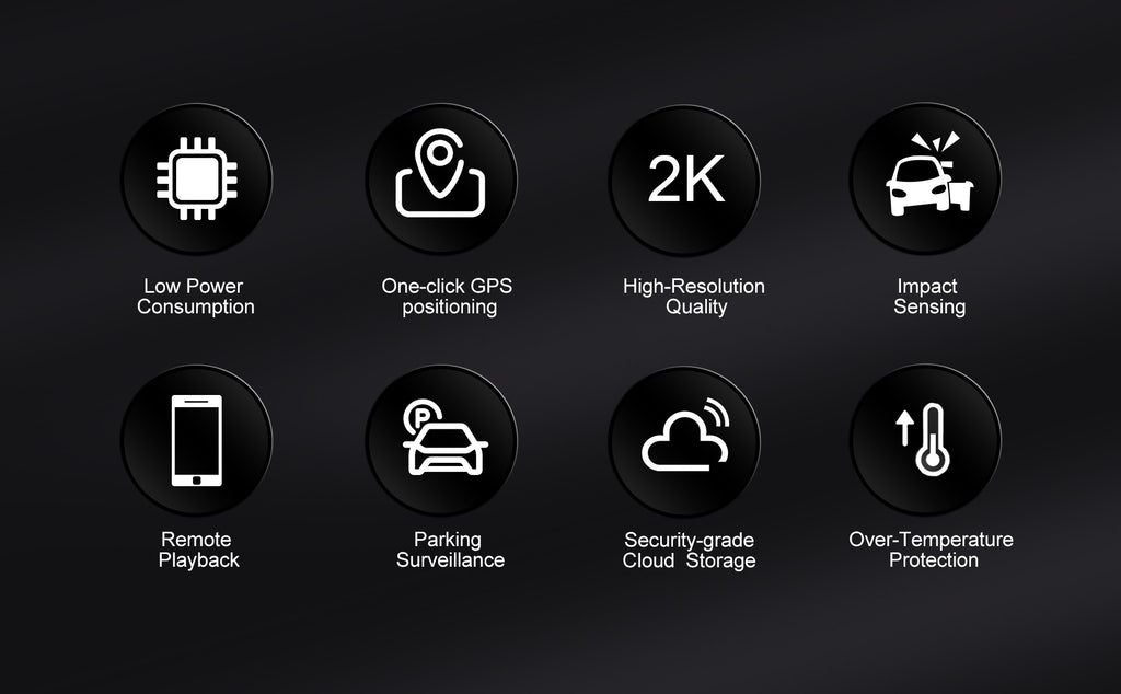 InLifecam 2K+1080P Dual Lens 4G Cloud DashcamCar Dash Camera Night Vision Driving Recorder Dashcam