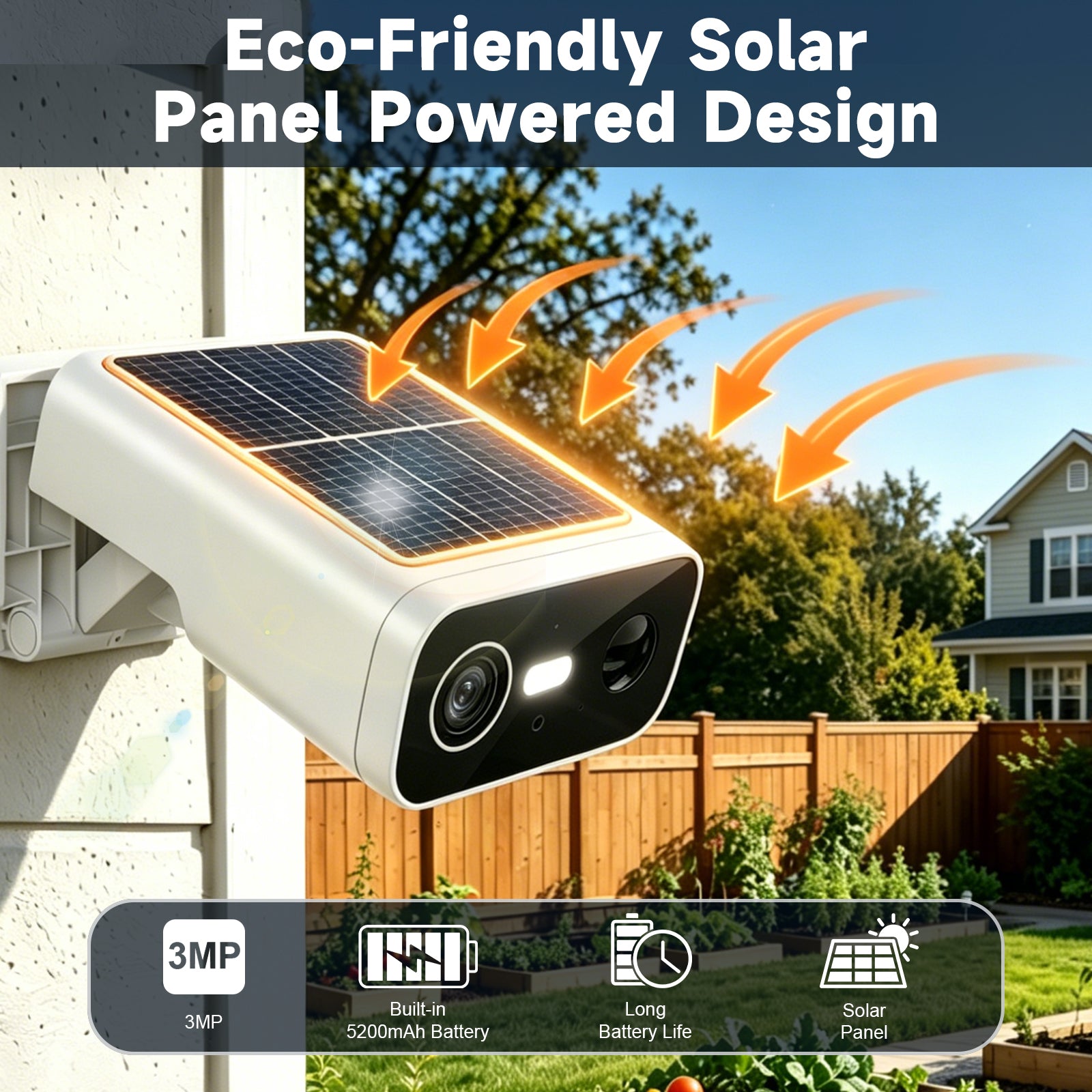 Tuya APP 3MP Solar Camera Bullet WIFI IP Camera