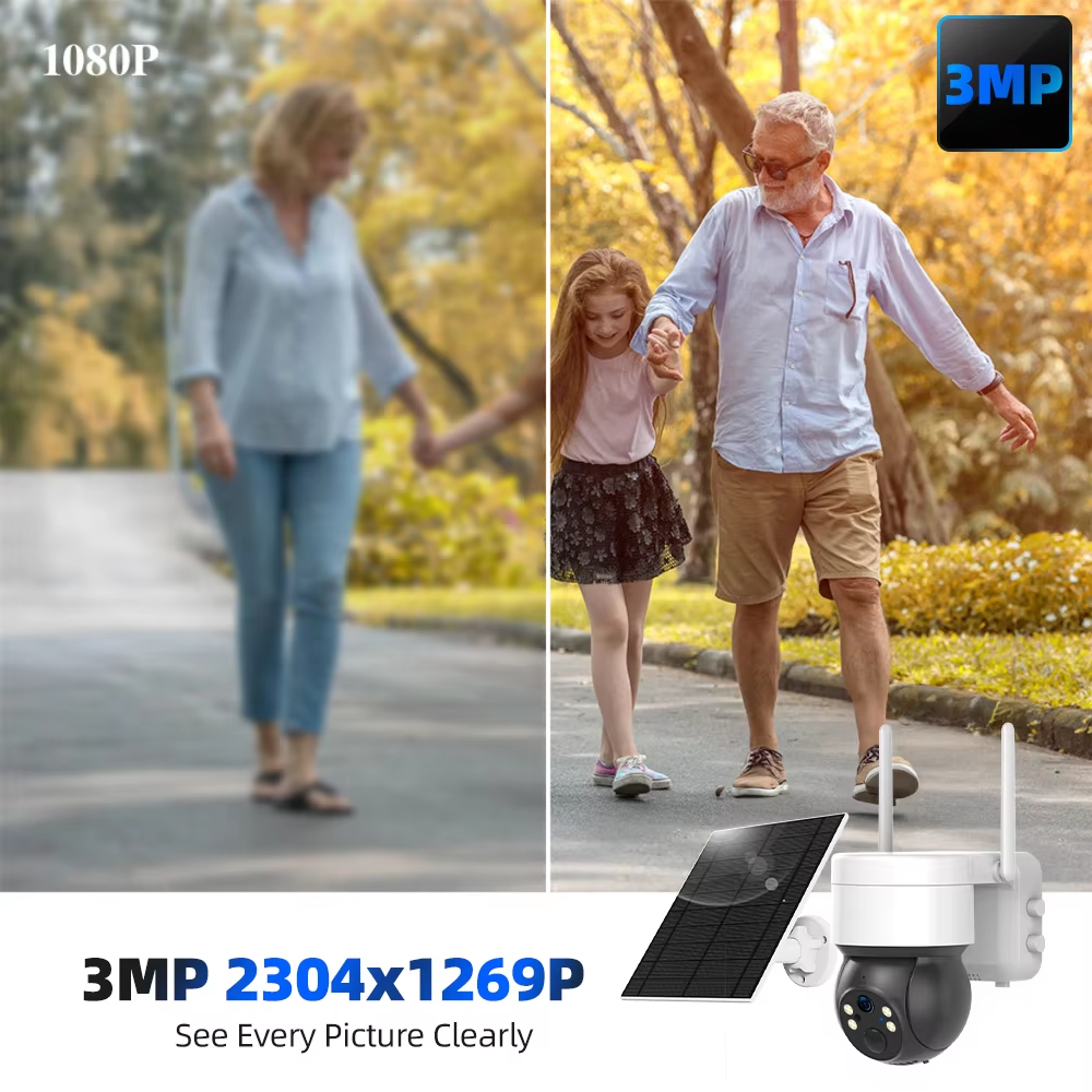 Tuya SmartLife 4G 3MP IP65 Waterproof Human Tracking Full Color Night Vision Surveillance Smart Security Solar CCTV IP Camera