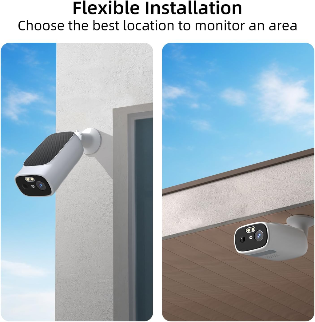 InLifeCam Tuya Smart APP 2K Solar Camera Outdoor Wireless, 5/2.4Ghz WiFi Cameras for Home Security, AI Motion Detection