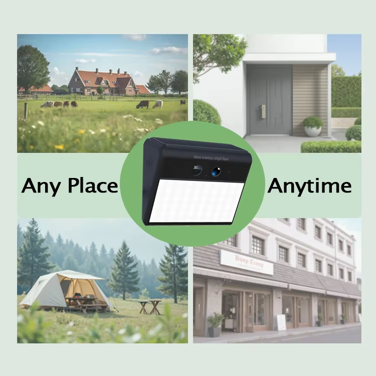 InLifeCam 3MP Security Wall Camera Light with Night Vision Motion Sensor & Wireless Solar Powered Light Lamp Use for Home