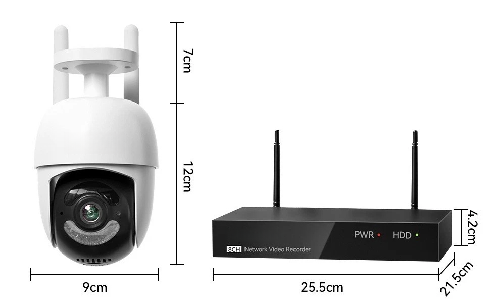 Tuya Smart App 8CH 3.0MP Wireless WIFI IP Camera CCTV Security PTZ Camera Security System