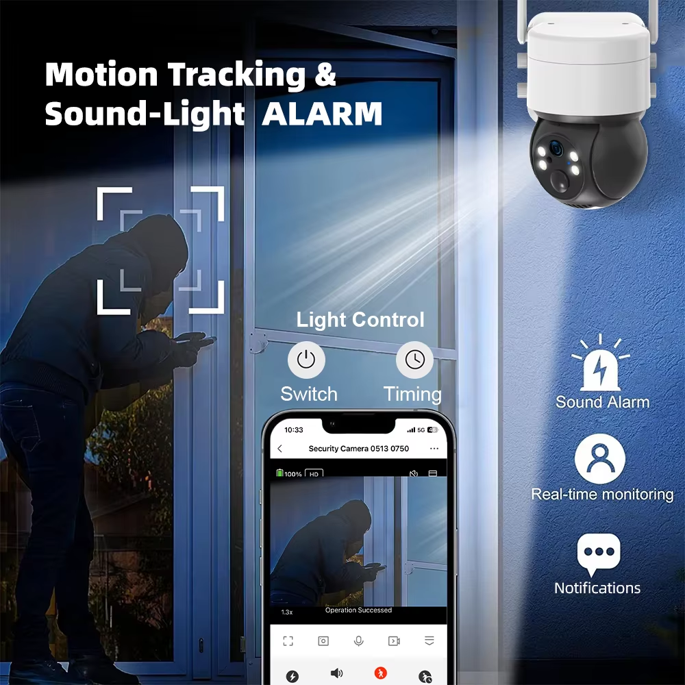 Tuya SmartLife 4G 3MP IP65 Waterproof Human Tracking Full Color Night Vision Surveillance Smart Security Solar CCTV IP Camera