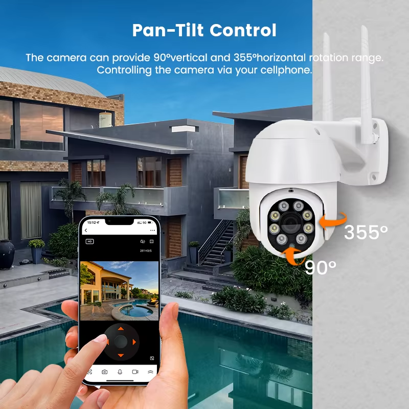 InLifeCam Tuya Smart app 5.0mp Outdoor WI-Fi PTZ IP Camera Full Color NIght