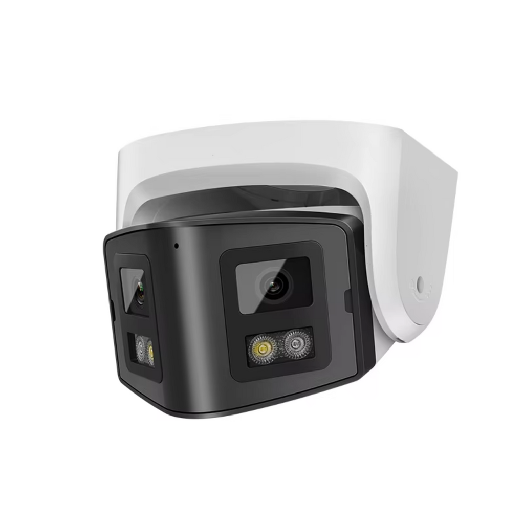 180 Degree Dual Lens IP Dome Camera Full Color Panoramic AI Two Way Audio PoE Ceiling Mount Turret CMOS Sensor NVR Data Storage