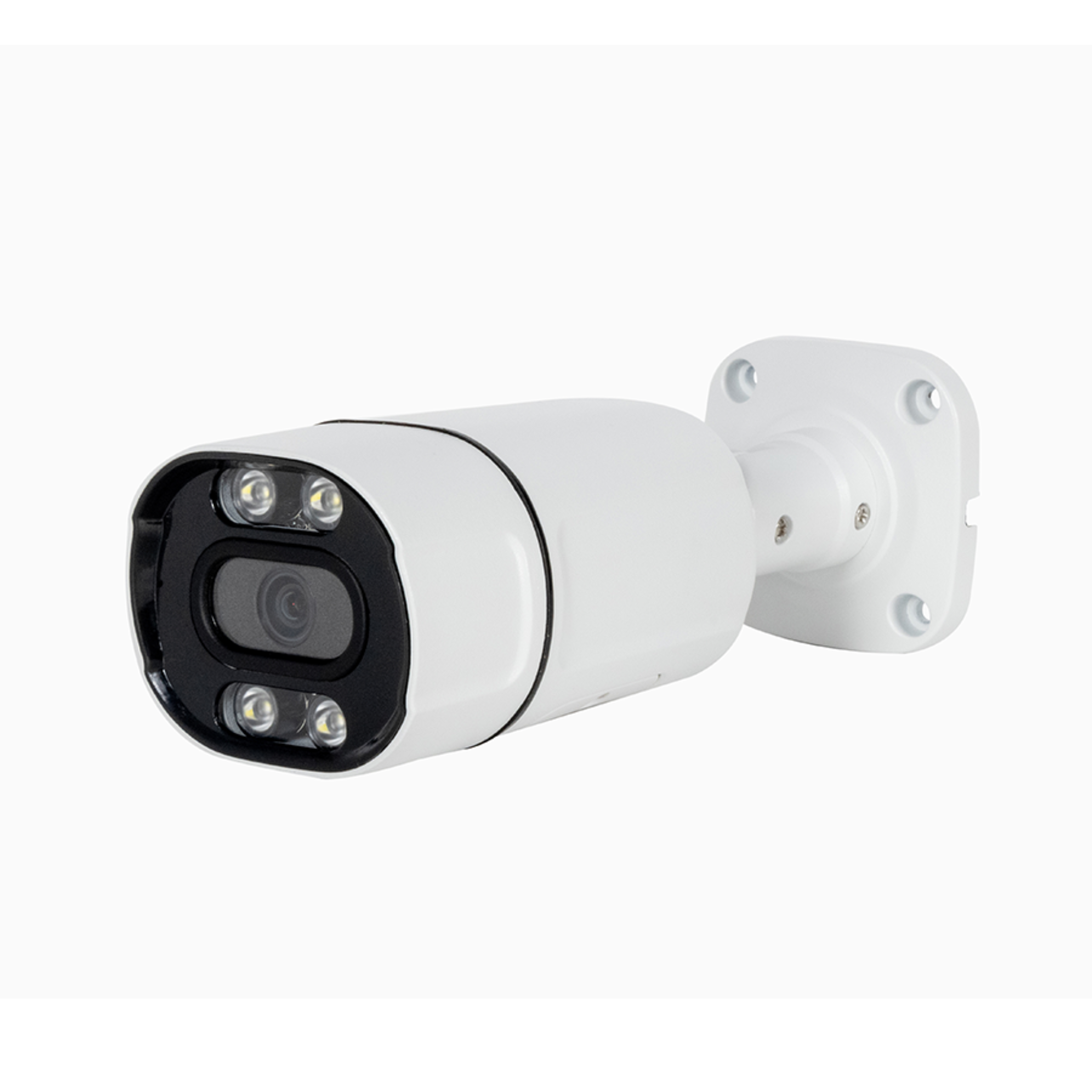 4MP Metal Bullet IP Camera Full Color Night Vision Humanoid Detection Two-Way Audio TF Card Slot for Home and Business Security