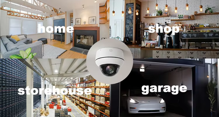 5MP Full Color Night Vision Camera 4X Zoom PTZ Camera IP66 POE Camera AI Human Vehicle Detection CCTV
