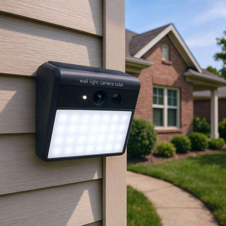 InLifeCam 3MP Security Wall Camera Light with Night Vision Motion Sensor & Wireless Solar Powered Light Lamp Use for Home
