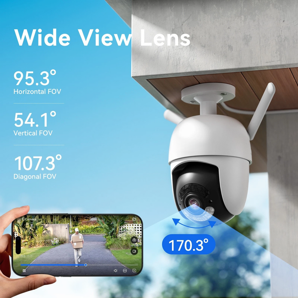 Tuya  APP 8CH 3.0MP PTZ Pan Tilt Wireless WIFI IP Camera CCTV Security System