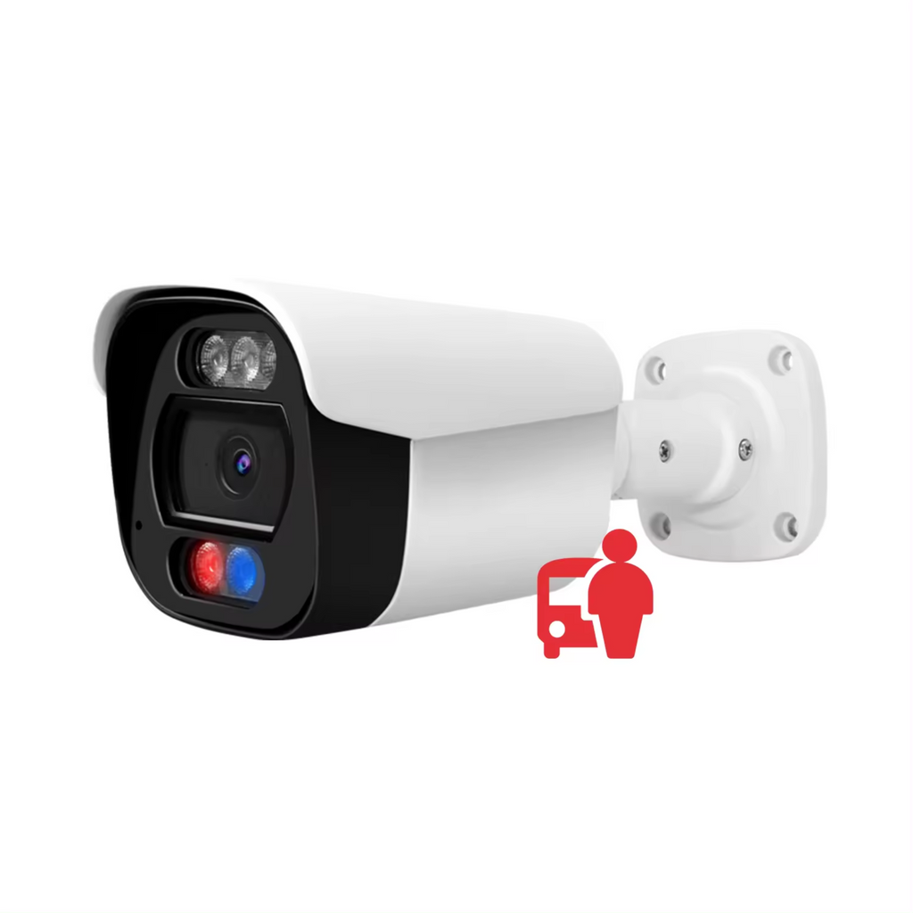 Fix Lens 4K 8MP CMOS HD Colorful Night Vision Smart Motion Detection IP66 Waterproof Bullet POE Security Camera SD Card Slot