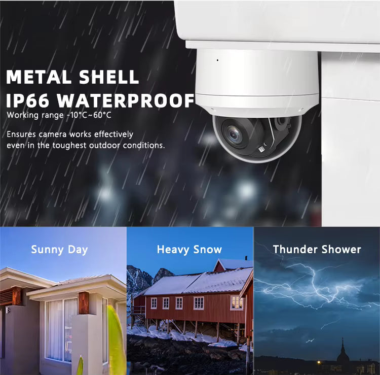 8MP Mini Two Way Audio Sony POE IP PTZ Camera 5X Digital Zoom OEM Hik Protocol WDR IP66 Outdoor IR 4K Network Security Camera