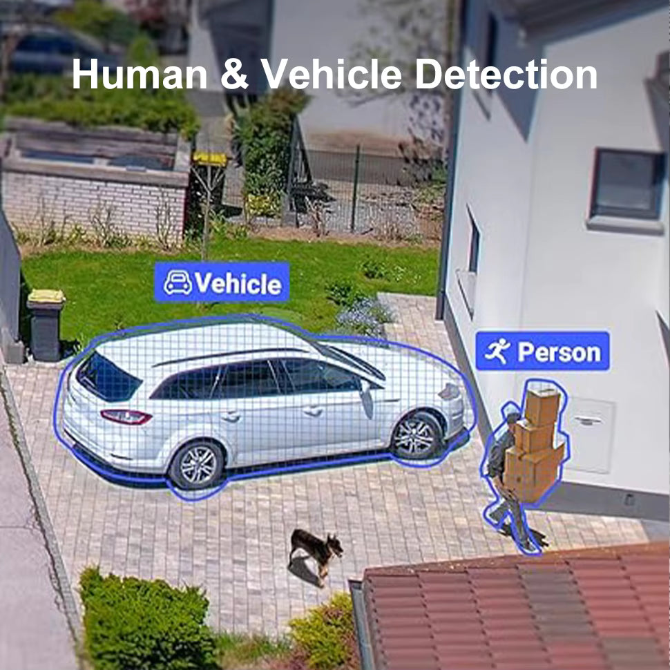 Fix Lens 4K 8MP CMOS HD Colorful Night Vision Smart Motion Detection IP66 Waterproof Bullet POE Security Camera SD Card Slot