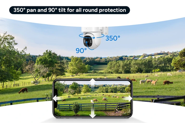 InLifeCam Tuya Smart APP 3MP 4G /WI-FI Battery PT Camera Solar IP Camera Use for Home Farm Store Market