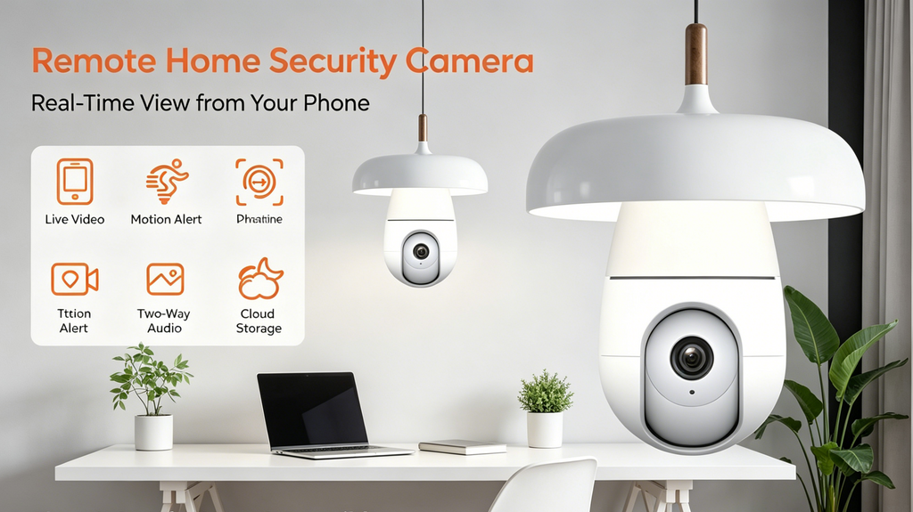 Tuya APP 3MP Indoor Panorama Bulb Indoor WIFI IP Camera