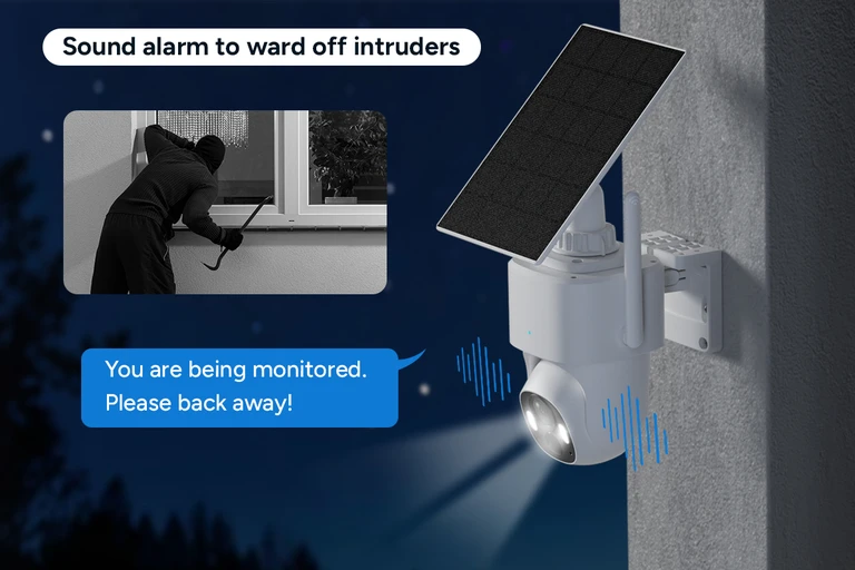 InLifeCam Tuya Smart APP 3MP 4G /WI-FI Battery PT Camera Solar IP Camera Use for Home Farm Store Market