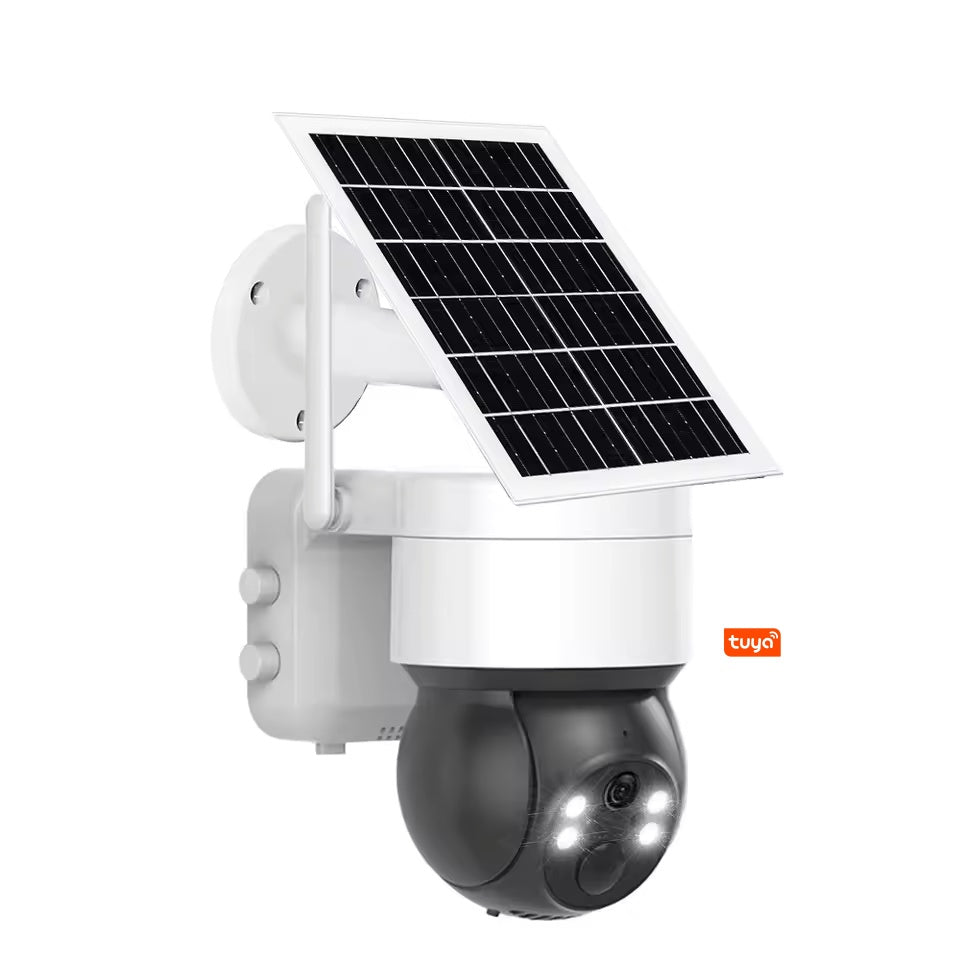 3MP Tuya APP Wireless WiFi PIR Human Detection Motion Tracking Patrol CCTV Battery Solar PTZ Surveillance Camera Outdoor
