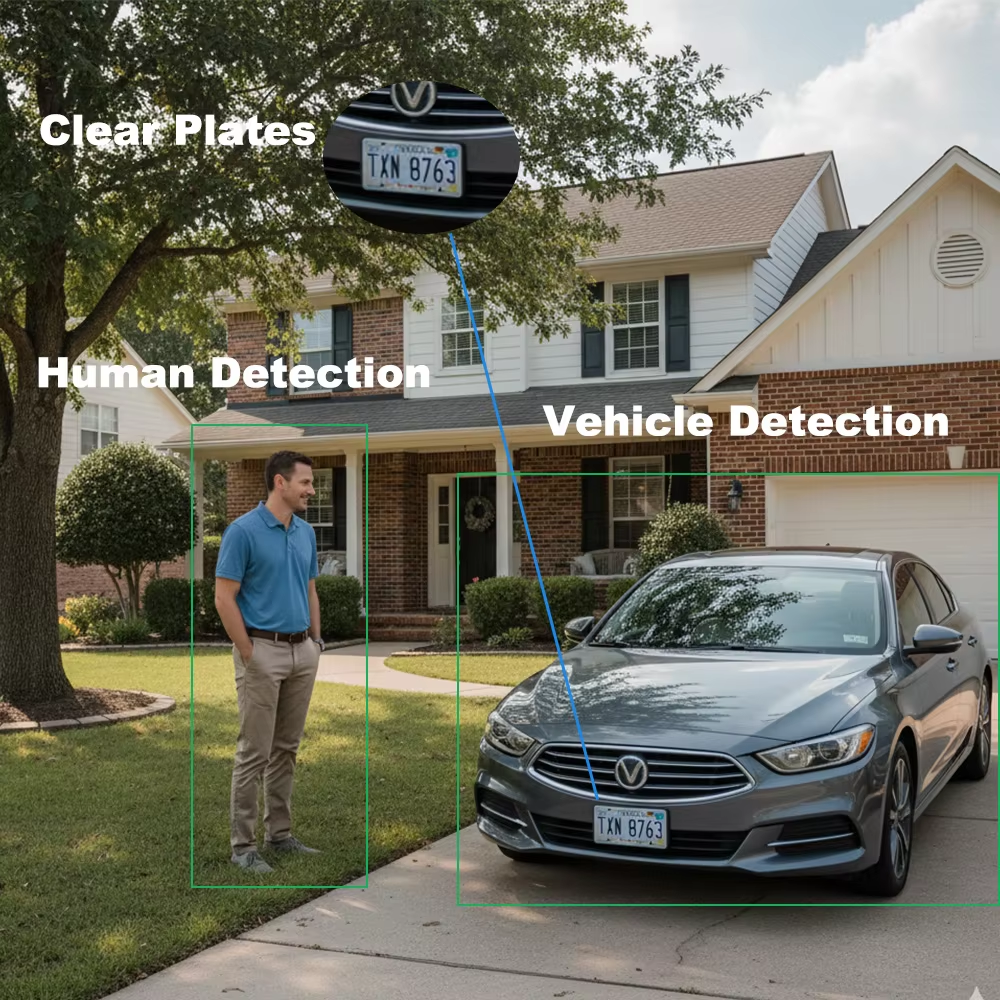 7 Inch 4k Cctv Camera Outdoor Ptz Camera 18X Optical Zoom Two-Way Audio SD Card Wiper IR 150M AI Human/Vehicle Detection