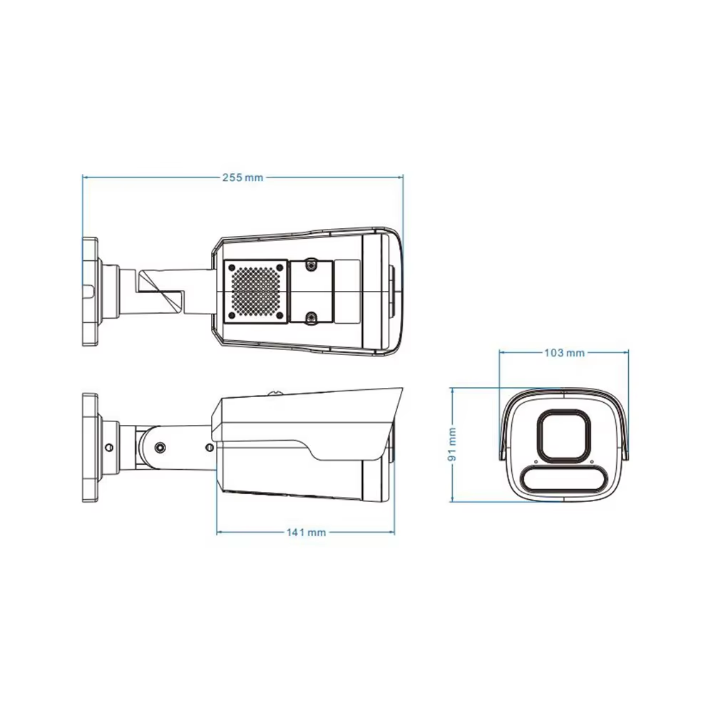OEM Traffic 50KM/H LPR IP Camera HD Car License Plate Recognition Plate Reader ANPR Camera
