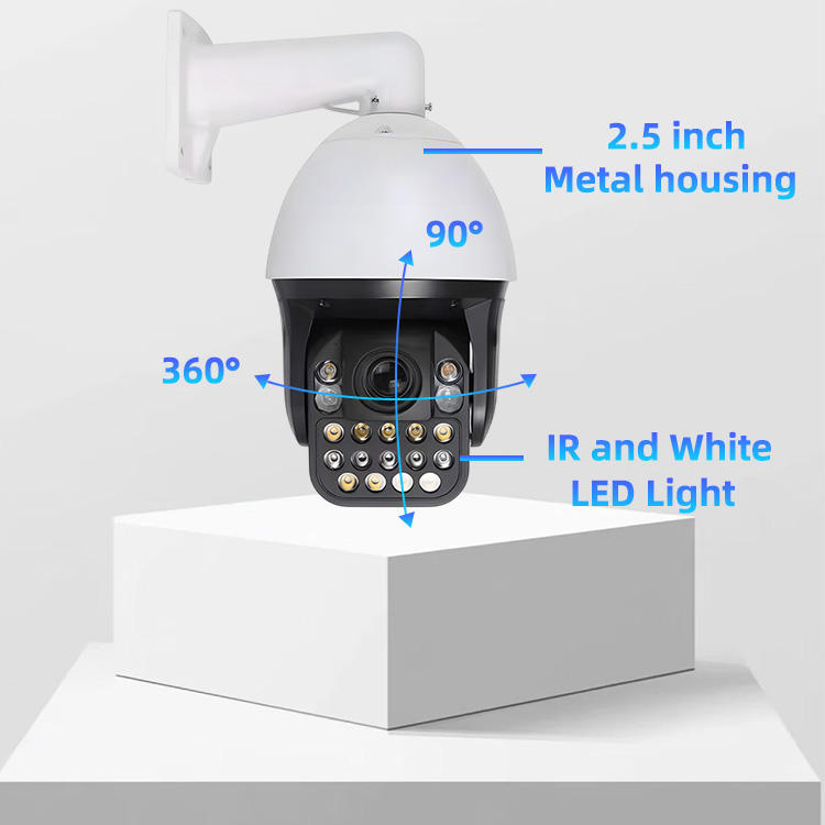 4K PTZ Camera 20X Optical Zoom Metal Housing Full Color Night Vision 180m IR IP66 Waterproof Home Security Network Camera