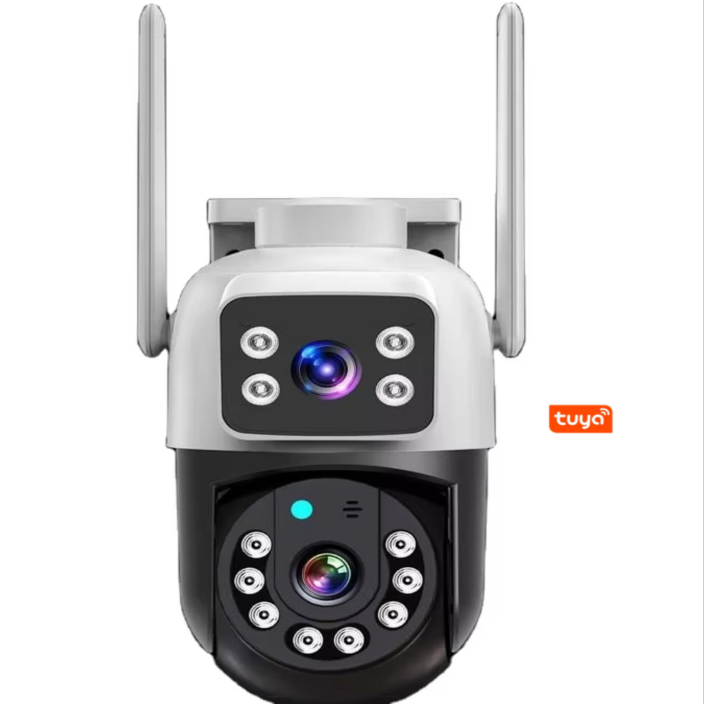 Tuya APP 2MP+2MP or 4MP+4MP Outdoor Bullet Ptz Dual Lens WIFI IP Camera