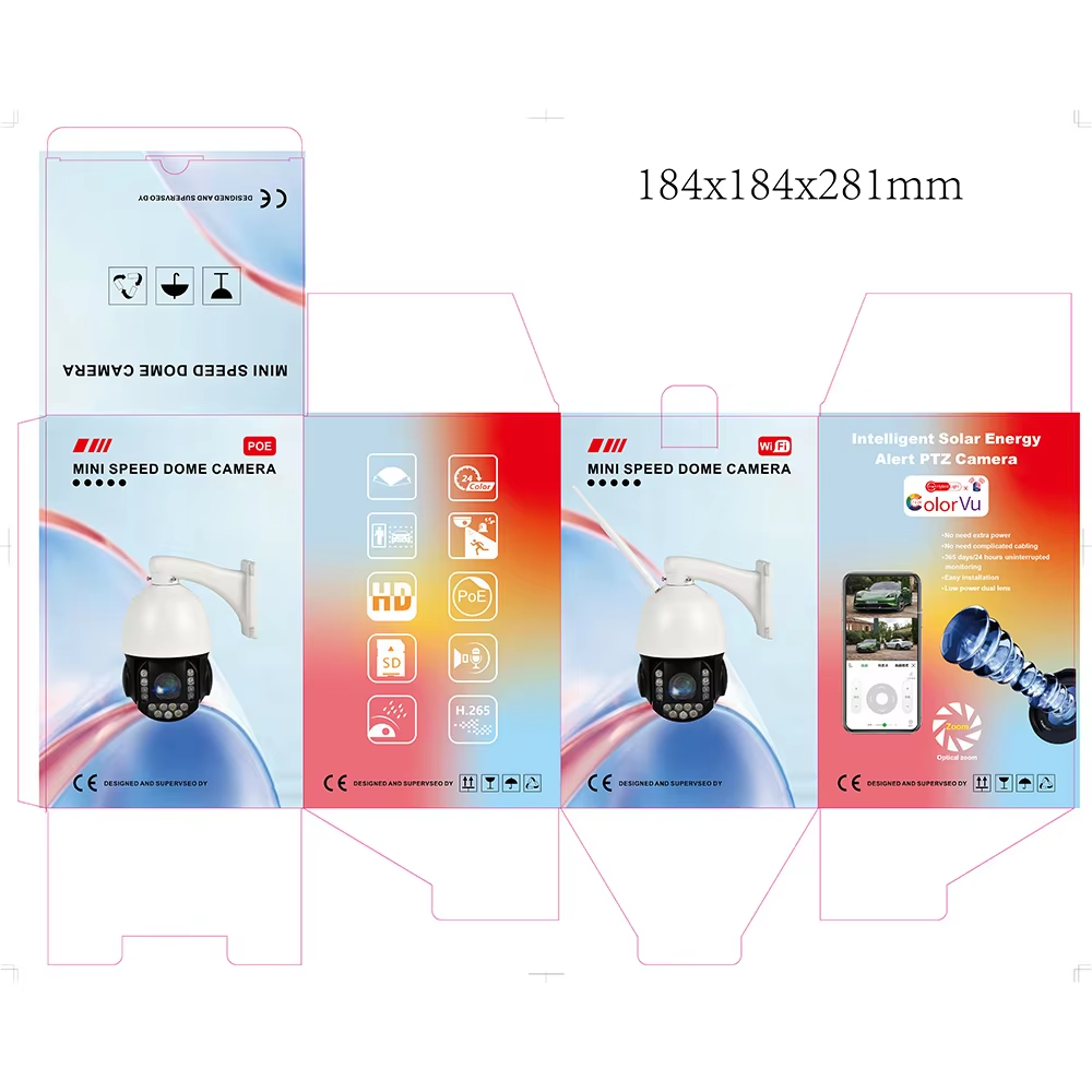 4K CCTV Camera 18X Optical Zoom Full Color Night Vision Two-Way Audio TF Card Weatherproof Security Camera for Home & Business