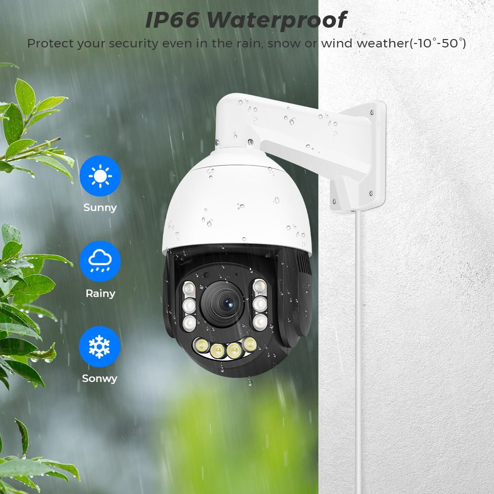 12MP 8MP PoE IP CCTV Security Network Ptz Camera Ip66 Waterproof Auto Track Vehicle Detection Full Color Imx577 Sensor 4k Camera