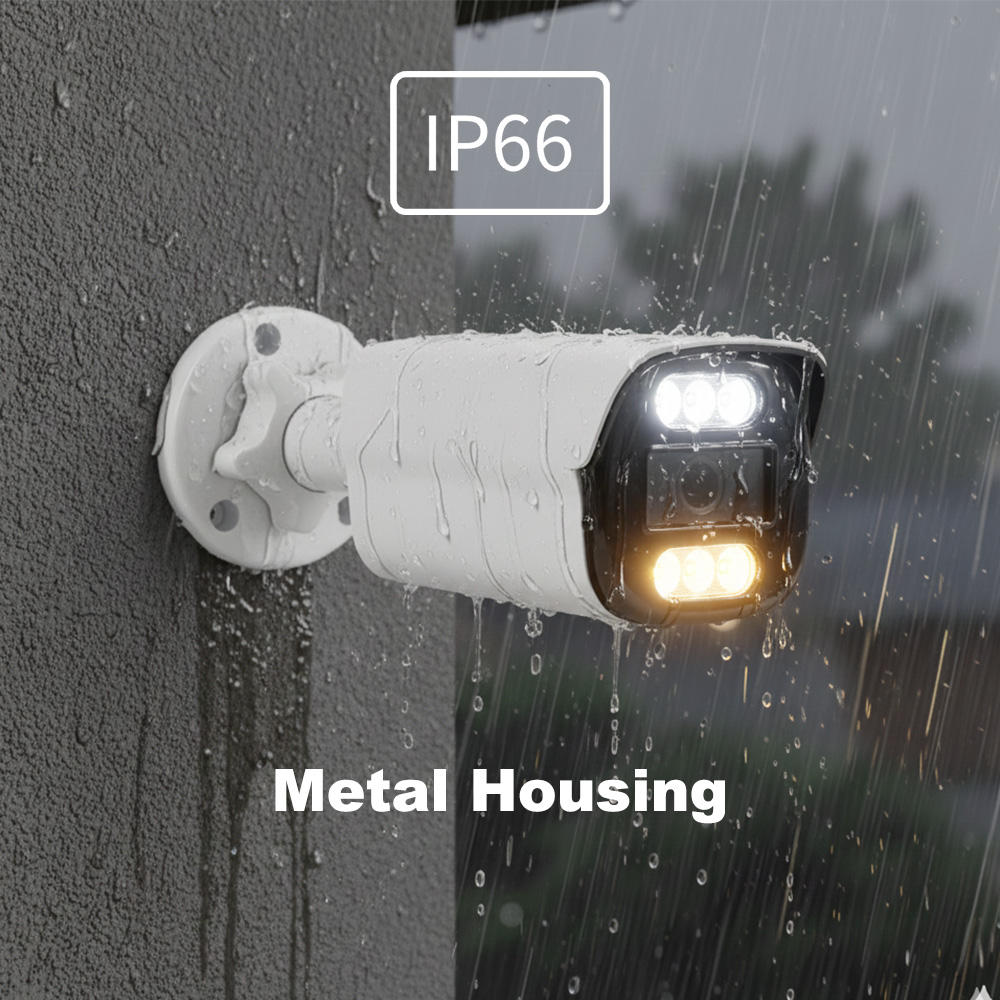 4K POE Metal IP Bullet Camera 4k Cctv Camera H.265+ Full Color Night Vision 40m IP66 Waterproof Humanoid Detection Two-Way Audio
