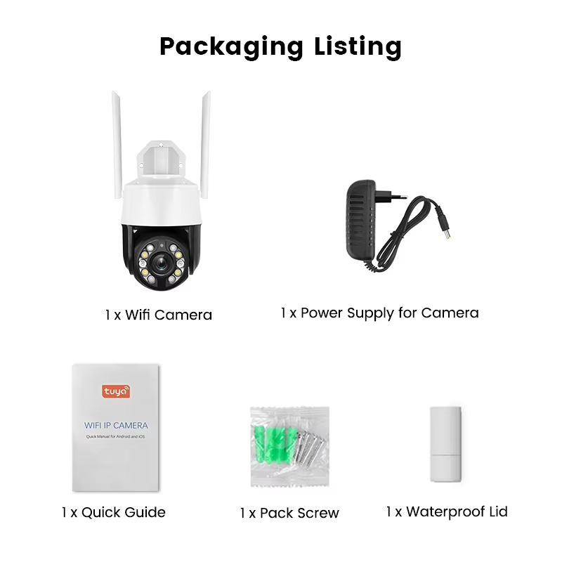 InLifeCam Tuya app 5MP 20X Optical Zoom IR 150m Night Vision Network Wifi Dome PTZ Camera 360 Panoramic P2P IP Wireless Smart Tuya Two-Way Audio